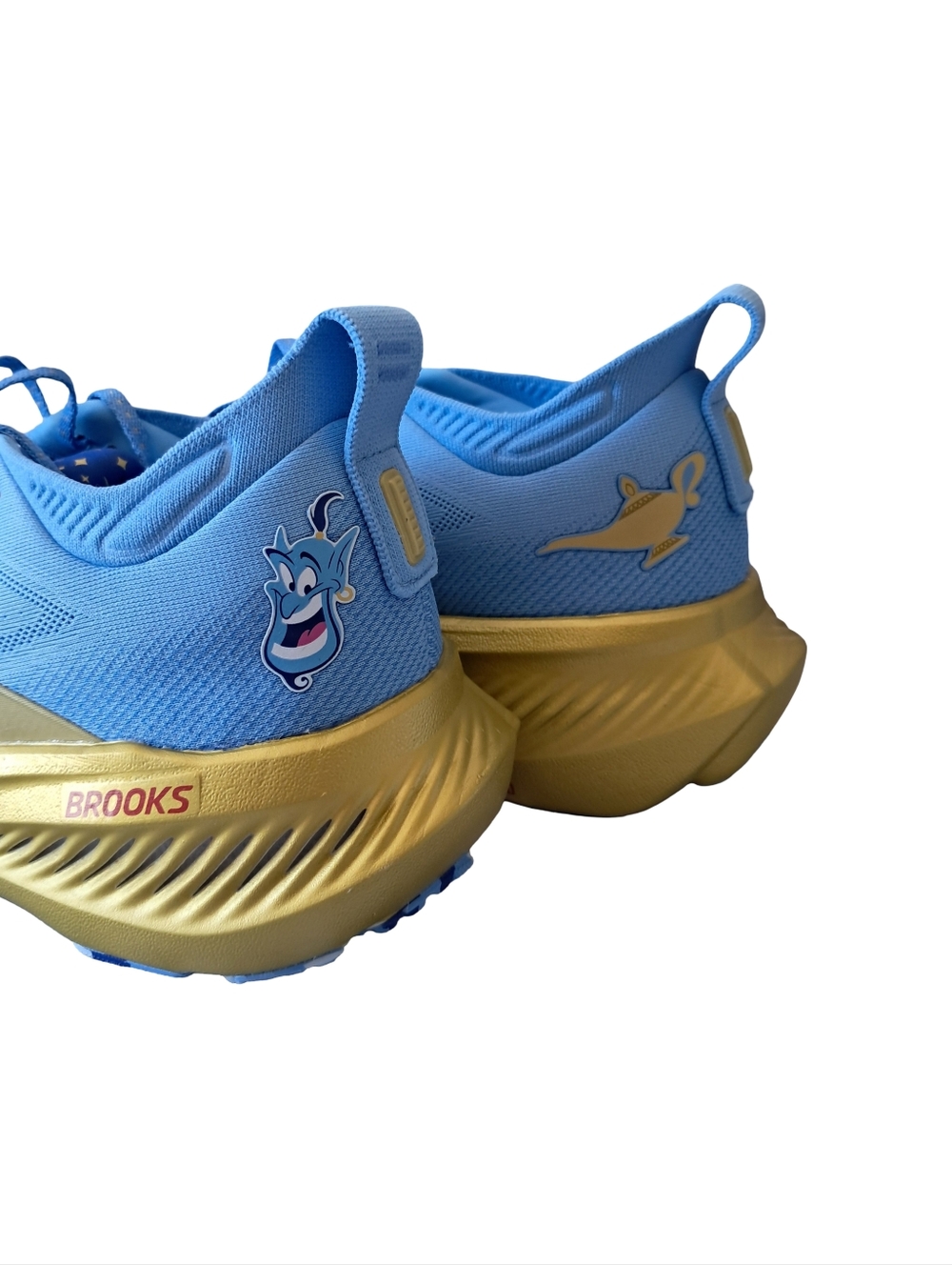 Brooks Glycerin 23 X Disney Genie Aladdin Mens Running Shoes Size 10.5 Blue Gold - Picture 2 of 10